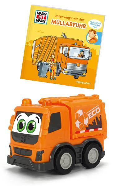 WAS IST WAS Dickie Toys Müllabfuhr. Set (Fahrzeug + Buch)