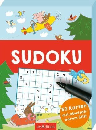 Sudoku 50 Karten mit abwischbarem Stift