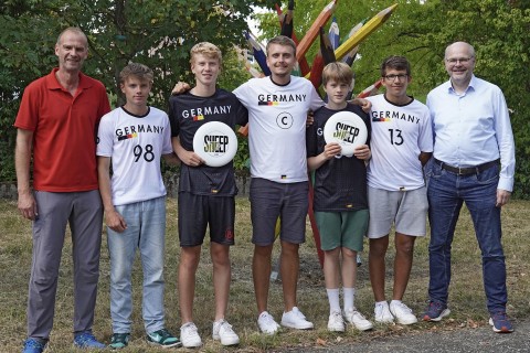 U 17 Spieler der Frisbee AG des AMG bei den Europameisterschaften im Nationalteam erfolgreich