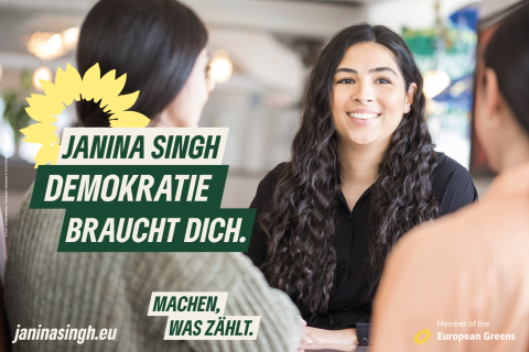 Europakanditatin Janina Singh von Bündnis 90/Die Grünen in Beckum