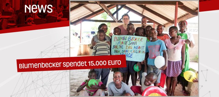 Blumenbecker spendet 15.000 Euro für Hilfsprojekte in Rumänien, Kenia und Deutschland