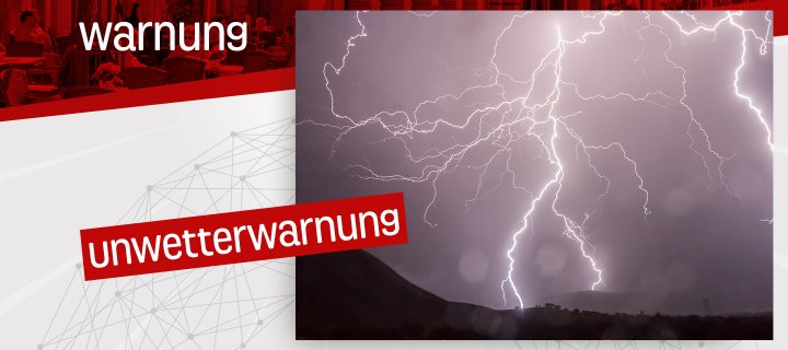 Der Deutsche Wetterdienst warnt vor schwerem Gewitter und Sturmböen