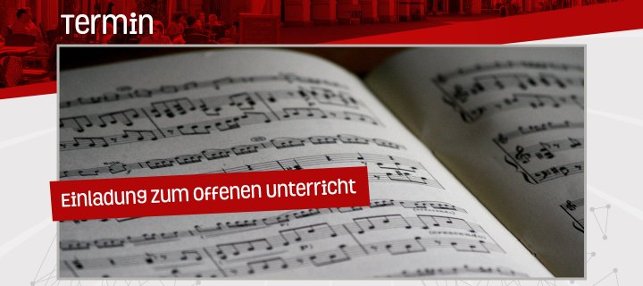 Einladung zum offenen Unterricht in der Schule für Musik im Kreis Warendorf