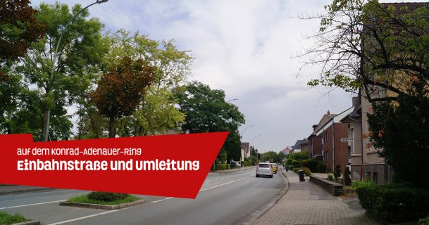 Neue Gasleitungen am Konrad-Adenauer-Ring: Einbahnstraße und Umleitung