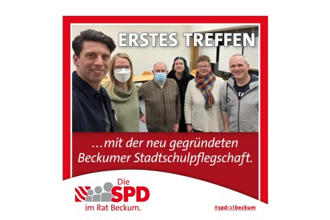 Erstes Treffen der SPD-Fraktion mit der neu gegründeten Beckumer Stadtschulpflegschaft