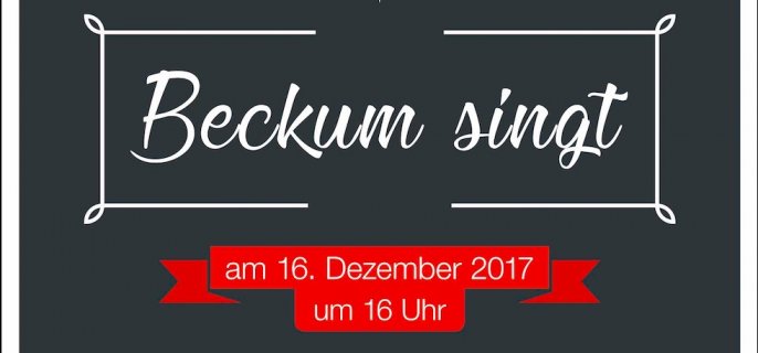 Reminder: Beckum singt am 16. Dezember