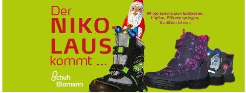 Reminder: Der Nikolaus kommt auch bei Schuh Blomann vorbei!