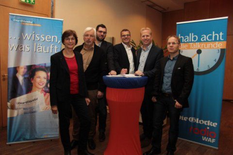 Talkrunde der Landtagskandidaten des Wahlkreies Warendorf mit 120 Zuhörern