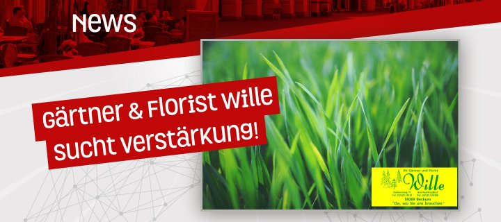 Verstärkung für das Team von Wille Gärtner&Florist gesucht!