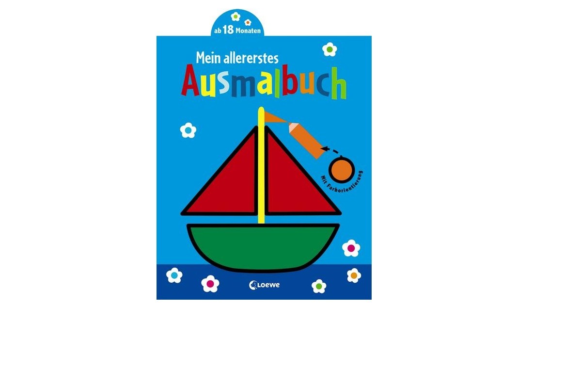 Mein allererstes Ausmalbuch (Boot) Malbuch für Kinder ab 1 Jahr / 18 Monate / 2 Jahre